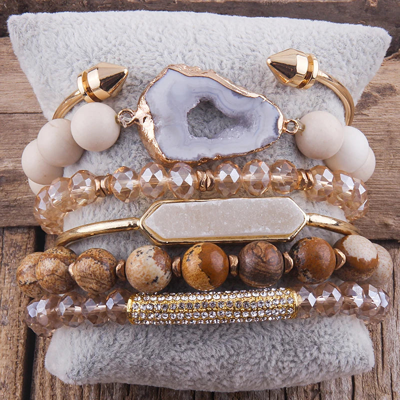 Boho Naturstein Perlen
